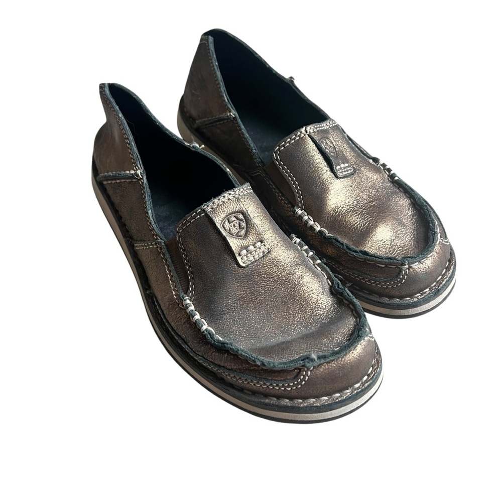Ariat Cruiser women’s Leather Metallic Bronze slip‎ on loafers SZ 8